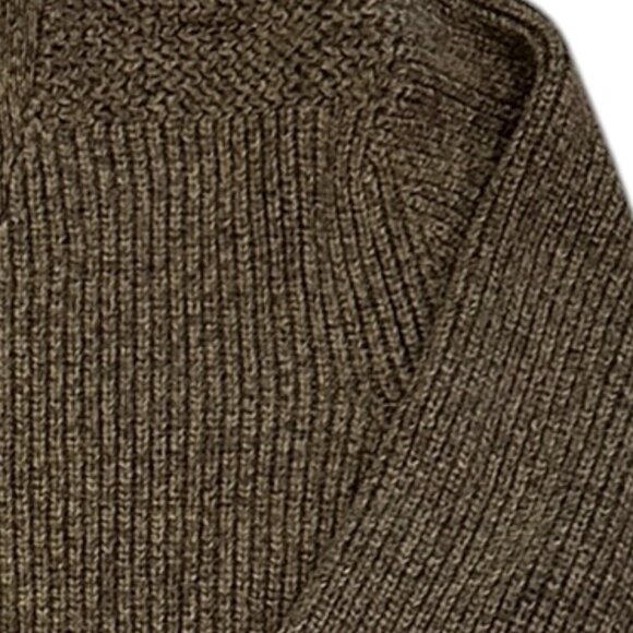 Vintage Eddie Bauer Brown Knit Sweater Men’s L 4 Button Fisherman Cabin Cozy - Picture 7 of 7